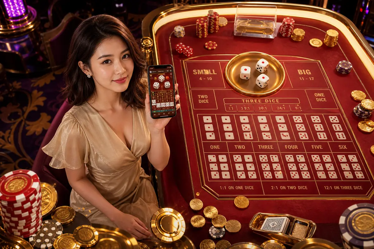 inak888 Live Baccarat dealer studio setup